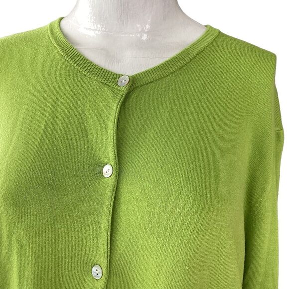 Vintage Coldwater Creek green cardigan, size PLG.  0621 - Picture 4 of 6